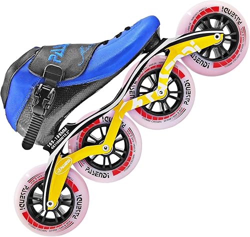 Professional Carbon Fiber Inline Speed Skates Adult for Women and Mens, Outdoor Fitness Skating Roller Skates,Dual Hardness Wheels, 4X110 Wheels