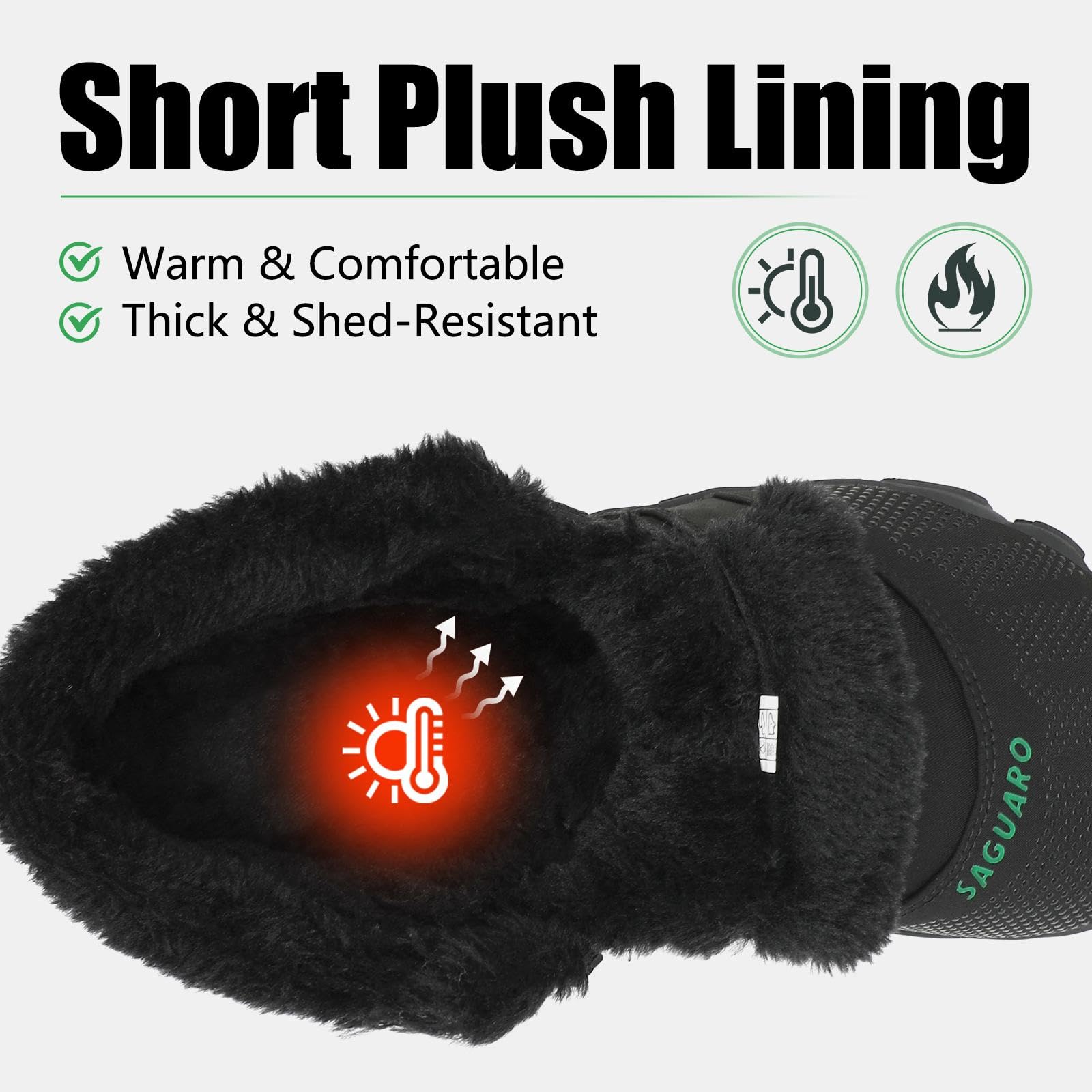 SAGUARO Barefoot Stivali Invernali Impermeabile Uomo Caldo Scarpe Inverno Donna Trekking Sneaker Outdoor Impermeabile