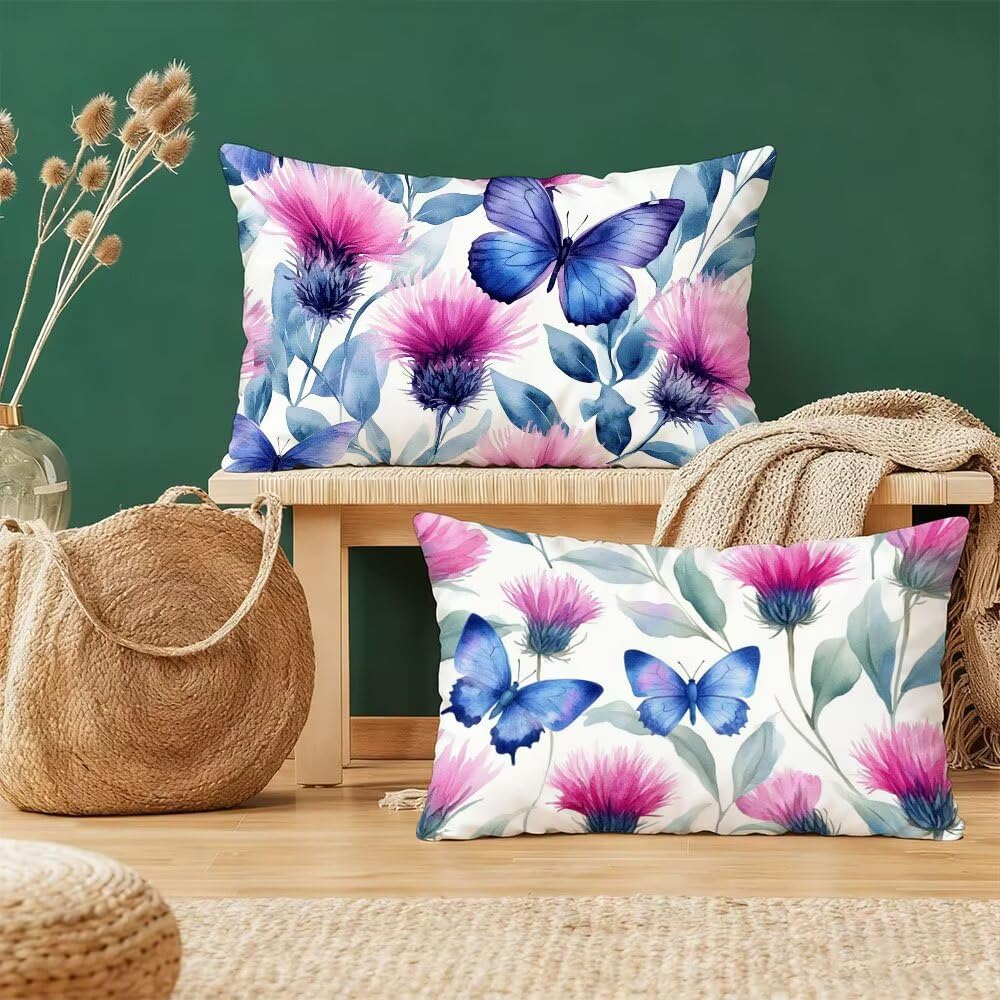 Taie oreiller rectangulaire velours lilas 50x70cm lot de 2 housses de coussin de lit