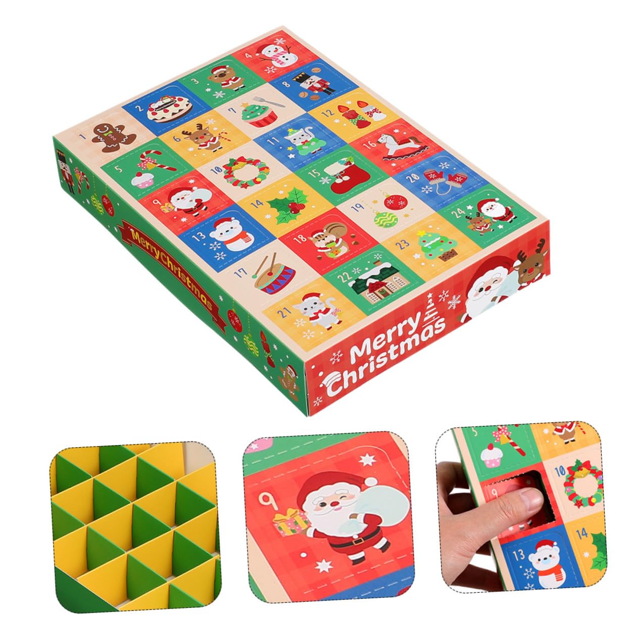 LOORGVEL 15stücke Weihnachts-countdown-boxen aus Papier Leere Schachteln für Tage Diy-adventskalender für Süßigkeiten und Kleine Gastgeschenke