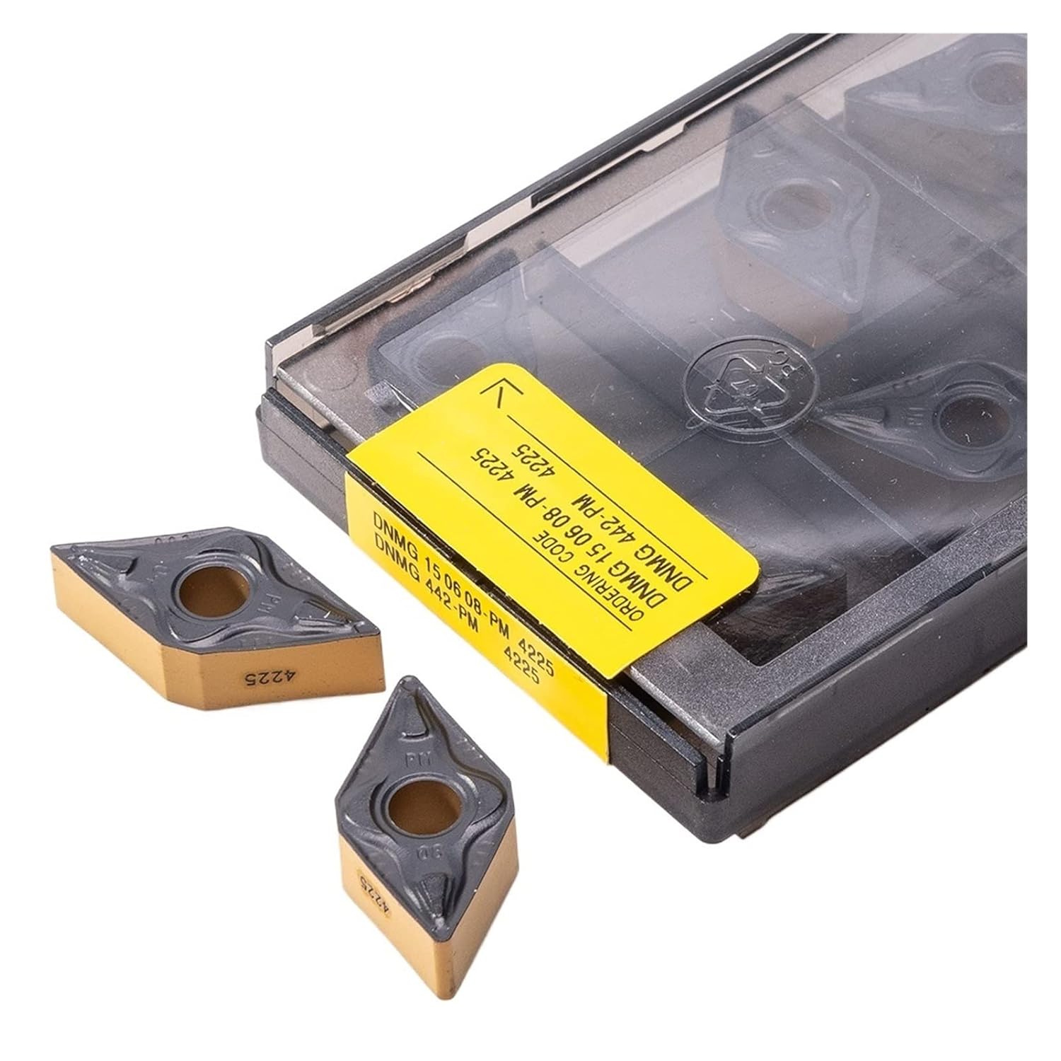 Indexable Carbide Lathe Tool 10PCS Carbide Blade Fittings Turning Tool Lathe Milling(DNMG150604-PM 4225)