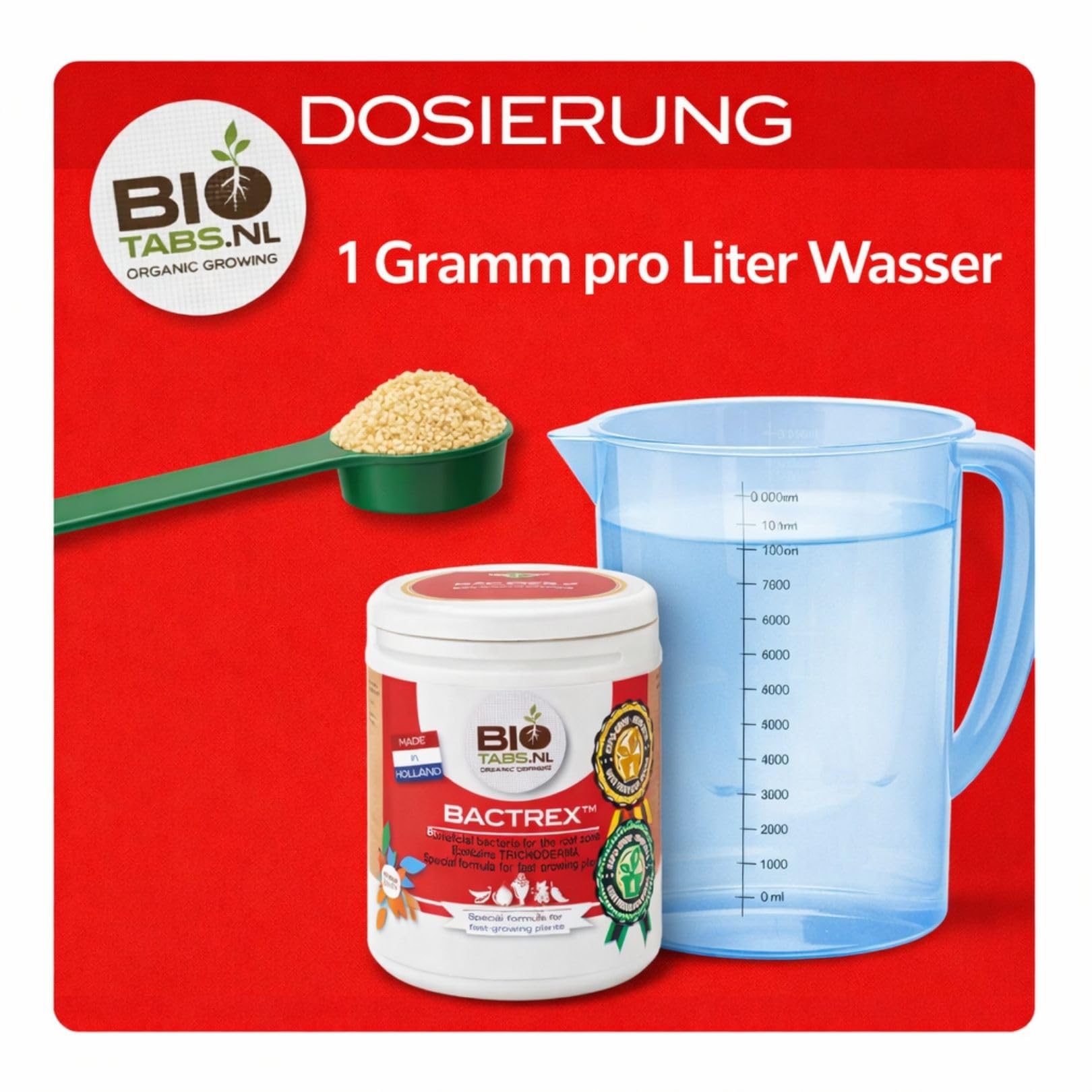 Weedness BioTabs Bactrex 50 g - Grow Dünger Anbau Indoor Outdoor Naturdünger Flüssig Bio Orchideen Bonsai Organische