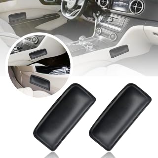 2 Pack Car Knee Cushion, Auto Center Console Knee Leg Elbow Cushion Soft Pad, Car Knee Cushion Elbow Pillow Thigh Support Comfort Pillow(Black)
