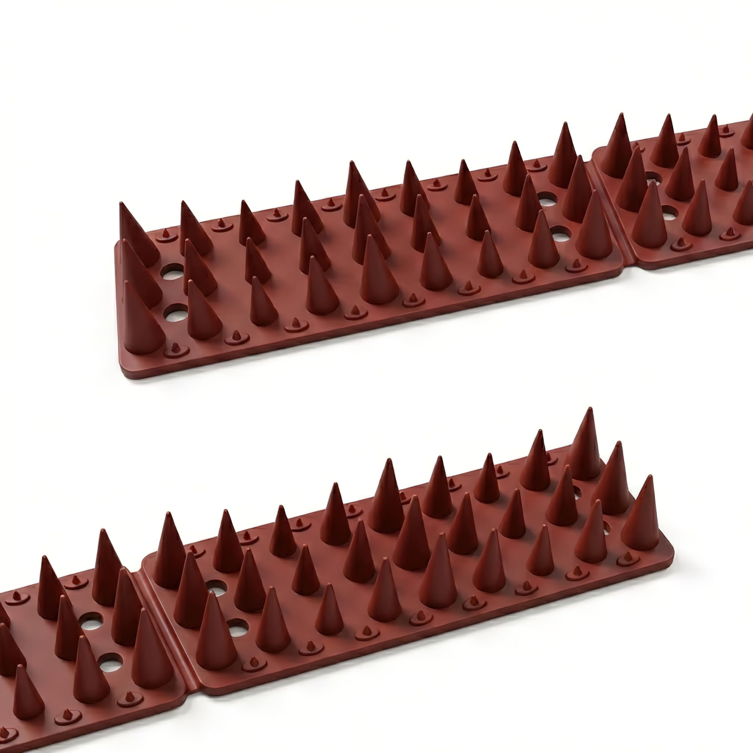 KOKMEYA Bird Spikes,Brown 22 Pack,Bird Spikes for Outside to Keep Cats, Raccoons, Squirrels, Pigeons Away, Cat Spikes for Indoor & Outdoor Garden,21.6