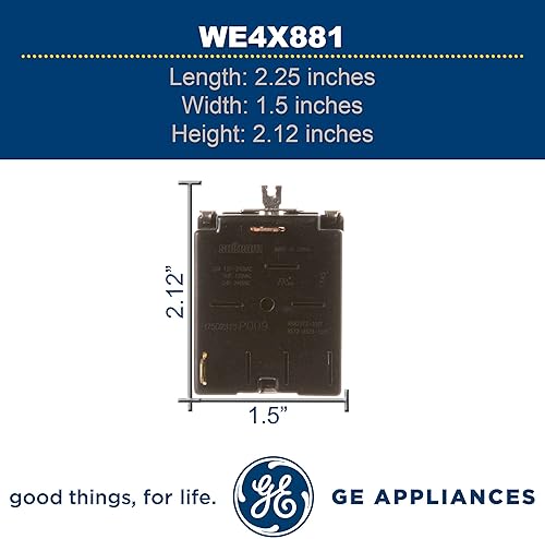 Miniatura 5 de GE WE4X881 Interruptor de arranque giratorio original OEM para secadores GE