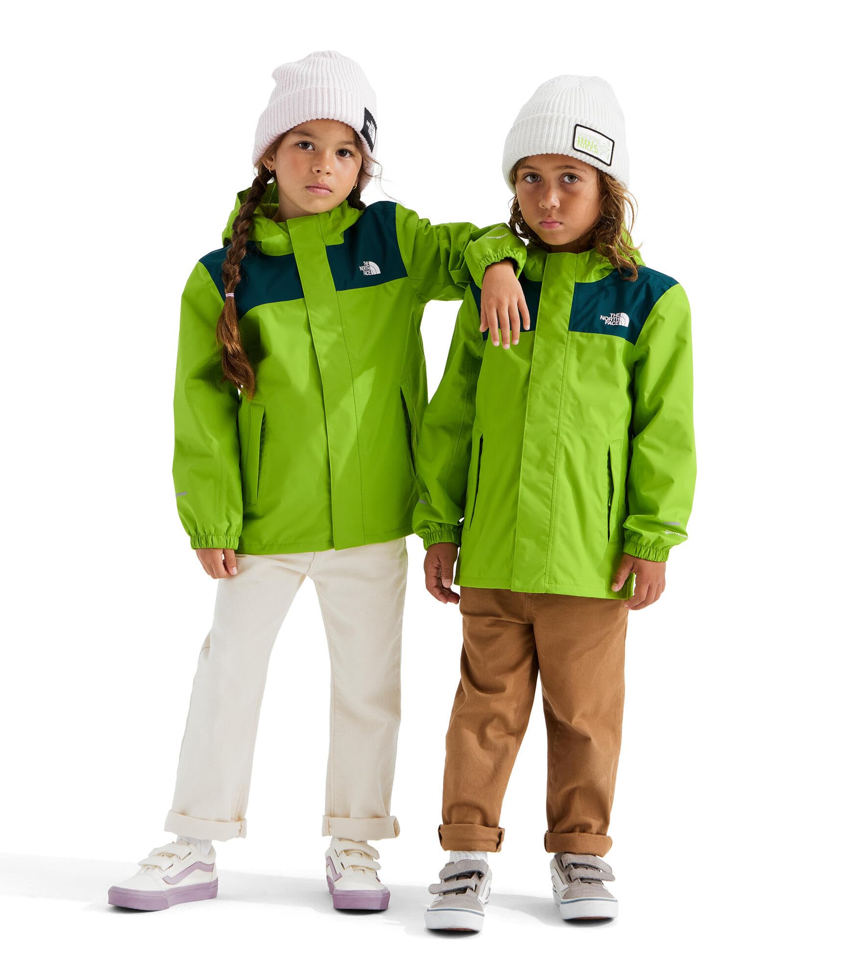 THE NORTH FACE Kids' Antora Rain Jacket | Waterproof, Breathable, 3-piece Hood, Secure Zip Hand Pocket