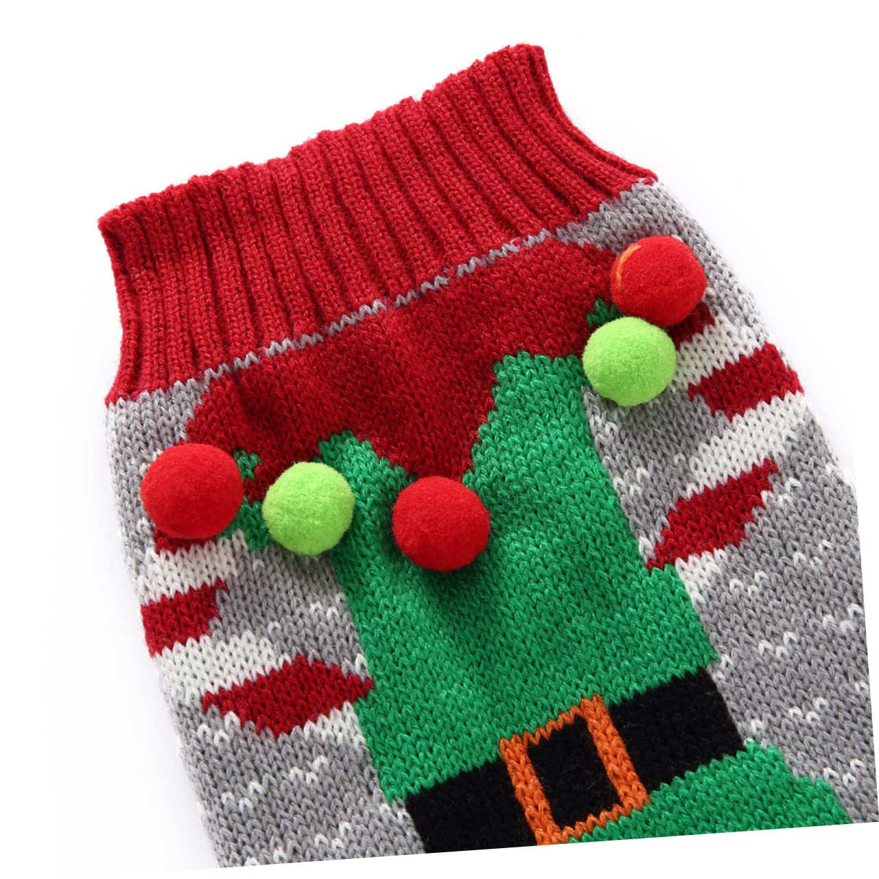 Sosoport 2 Pz Abbigliamento per Cuccioli Maglione Natalizio Gatto Costume da Elfo Domestico Costume Cane Natale Abbigliamento Cane Natale Vestiti Cappotti Maglione per Cani Inverno Cappotto