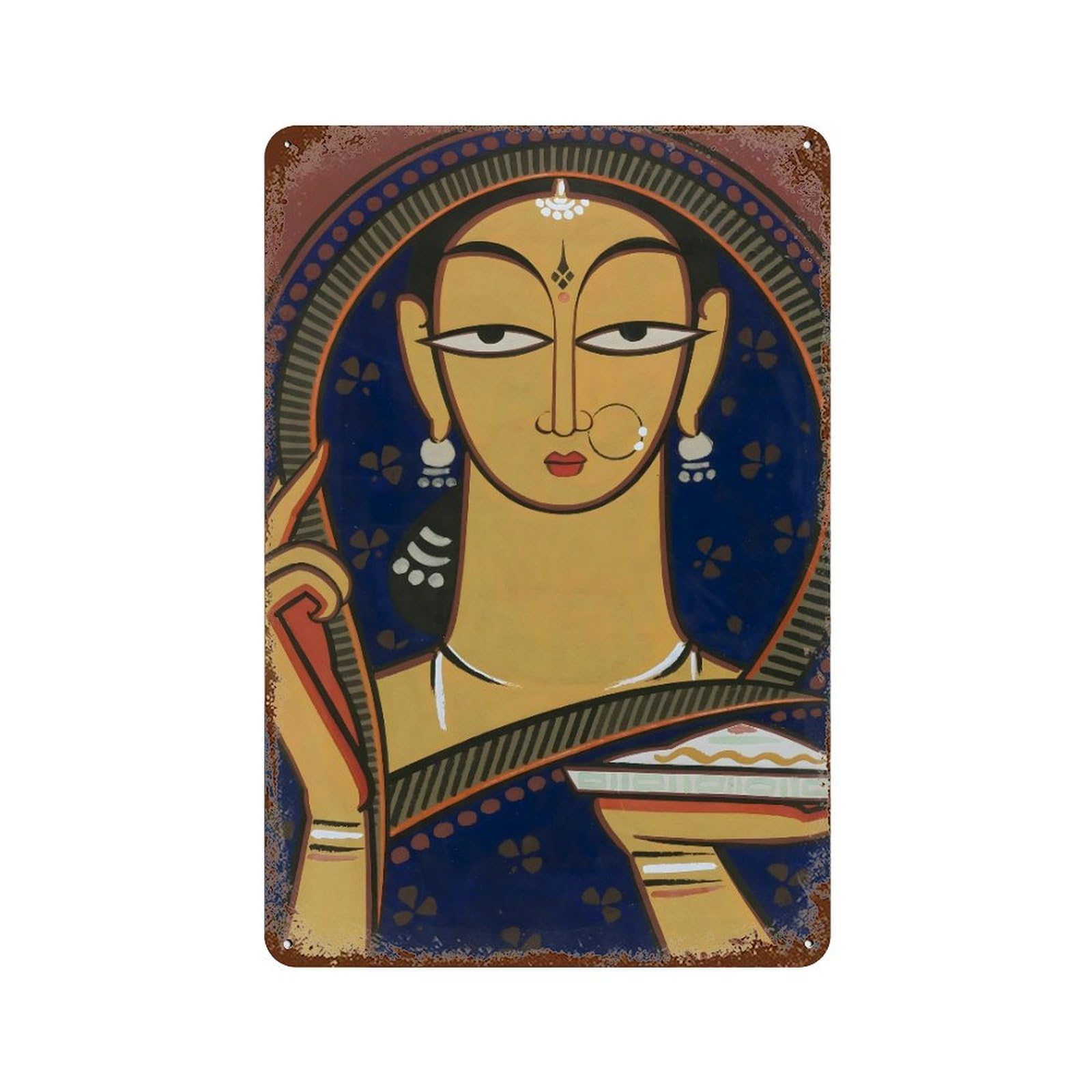 xiaoxiaoshen Indian Painters Jamini Roy (5) Wall Decor Art Metal Tin Poster Modern Home Decor Art Home Bar Shop Decorations Vintage Sign 30x20cm