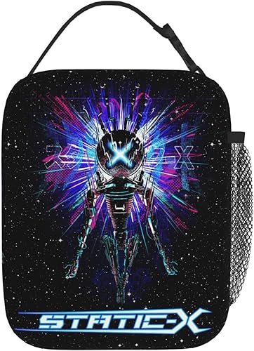 Miniatura 3 de Static Rock Band X - Fiambrera aislada reutilizable para hombre, unisex, a la moda, bolsa de almuerzo para el trabajo, contenedor de almuerzo