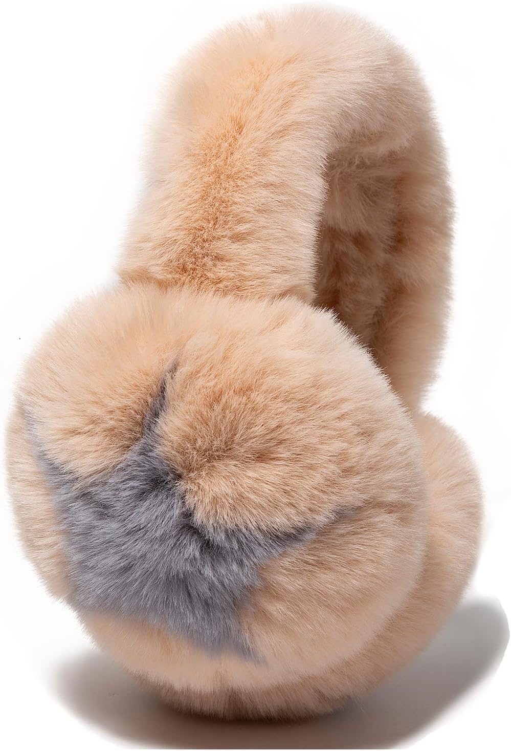 Fuzzy Earmuffs for Women Foldable Trendy Star Pattern Ear Covers Plush Headband Outdoor Windproof Cute Ear Warmers