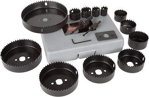 Miniatura 2 de Kit de sierra de metal de 16 piezas con 12 piezas de sierra de agujero de 34 a 5 pulgadas, llave hexagonal, placa de transmisión, 2 pérgolas y