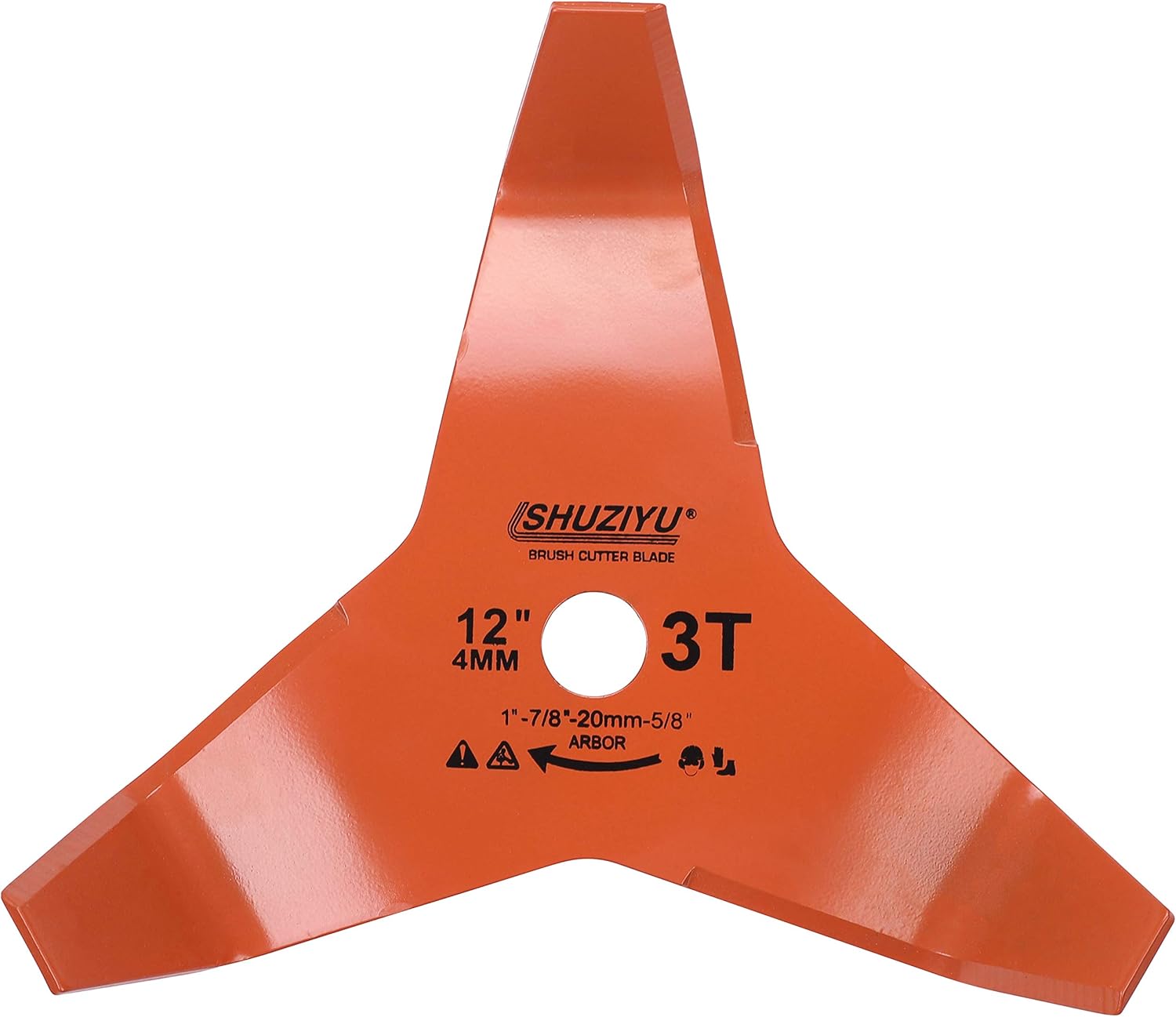 12", Thickness 4MM-3T Bend, Arbor 1" with 7/8"-20-5/8" Washer, Weed Eater Blade, Heavy Duty Brush Cutter Blade, Steel Blade. Suitable for All Brand of Brush Cutter