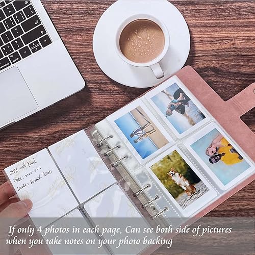 Miniatura 5 de Polaroid - Álbum de fotos con 200 bolsillos, álbum de fotos Instax Mini, de cuero de alta calidad de 3 pulgadas, tamaño cartera, álbumes de fotos