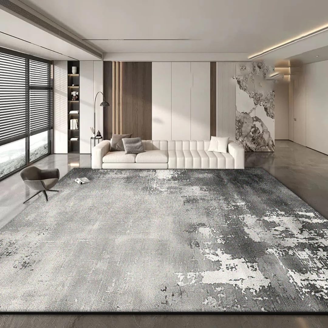 Tapis de salon abstrait doux 200x400 cm, la reponse aux salons froids et vides