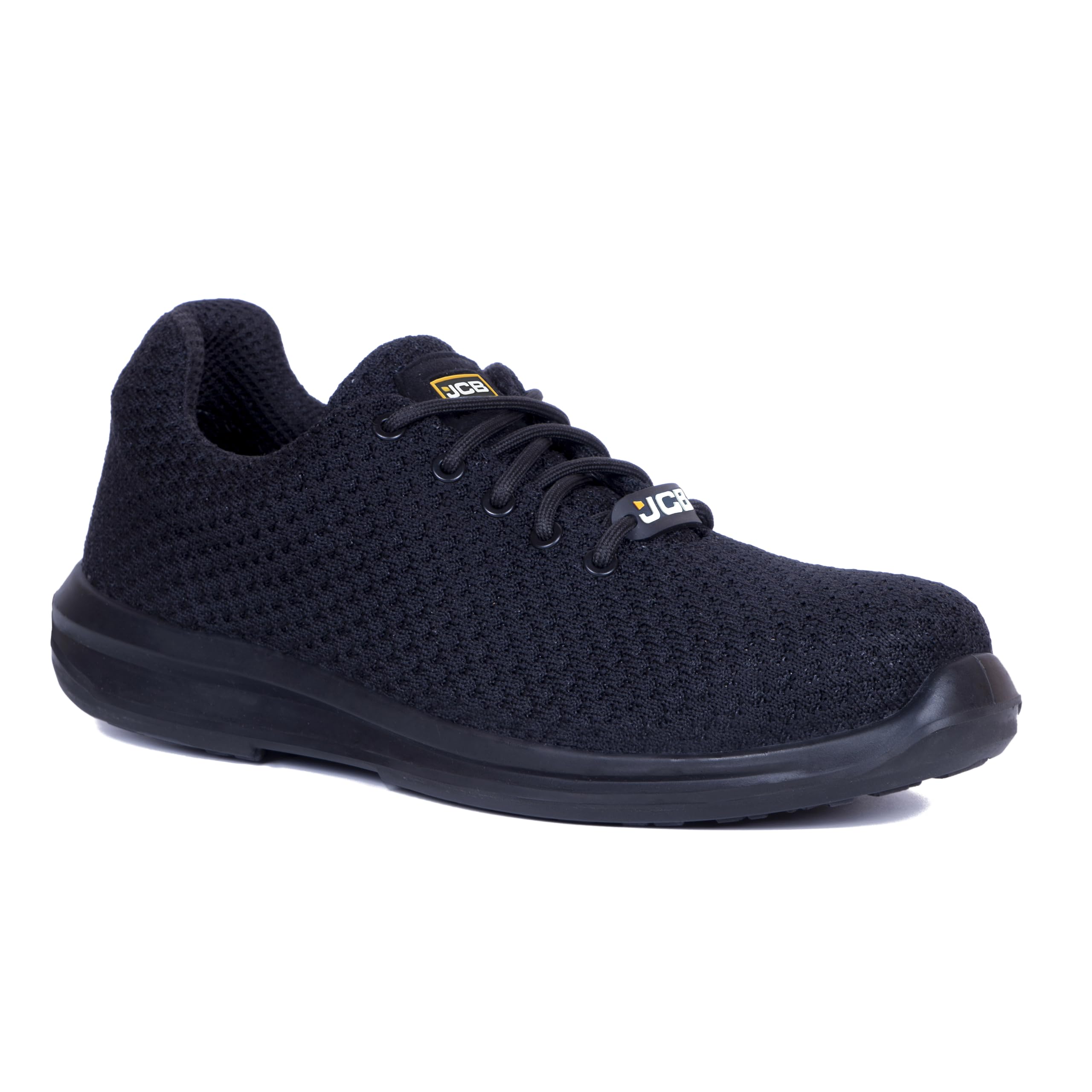 JCB POWERBOOM Light Weight Safety Shoes for Man | Breathable Flynet Mesh Upper | Steel Toe Cap | SRC Antislip | Single Density, Antistatic & Abrasion Resistance | Black | Size 6-10 UK-image-8