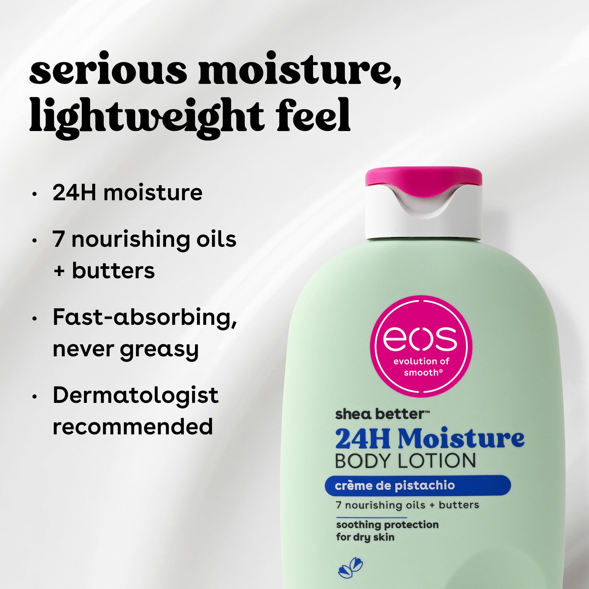 eos Shea Better Body Lotion- Crème de Pistachio, Natural Shea, 16 fl oz view 4