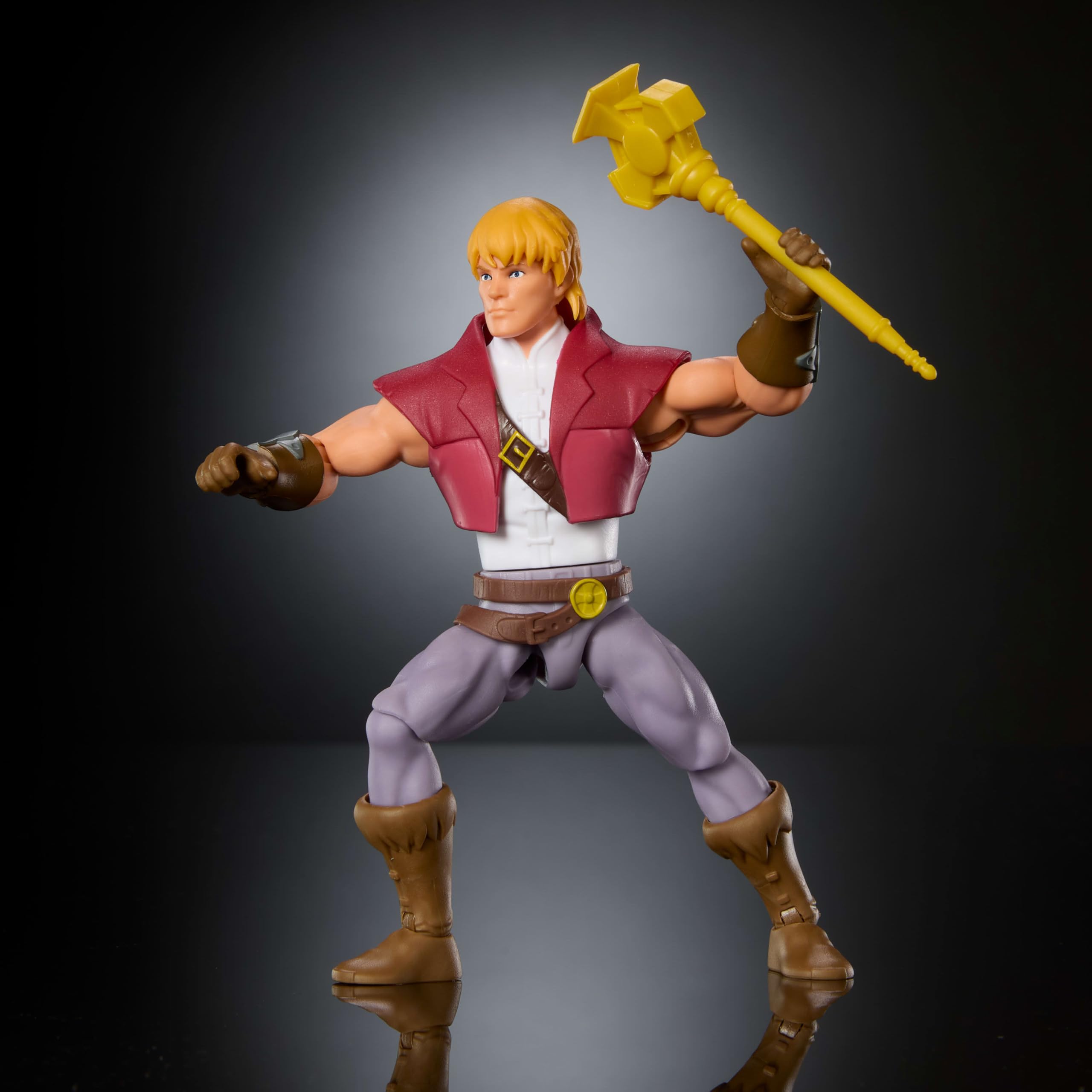 Masters of The Universe Origins Figurine articulée Prince Adam de la Collection Cartoon, Figurine de 14 cm inspirée de la série télévisée des années 80, Reproduction détaillée avec Son Sceptre, JHJ99 - 4