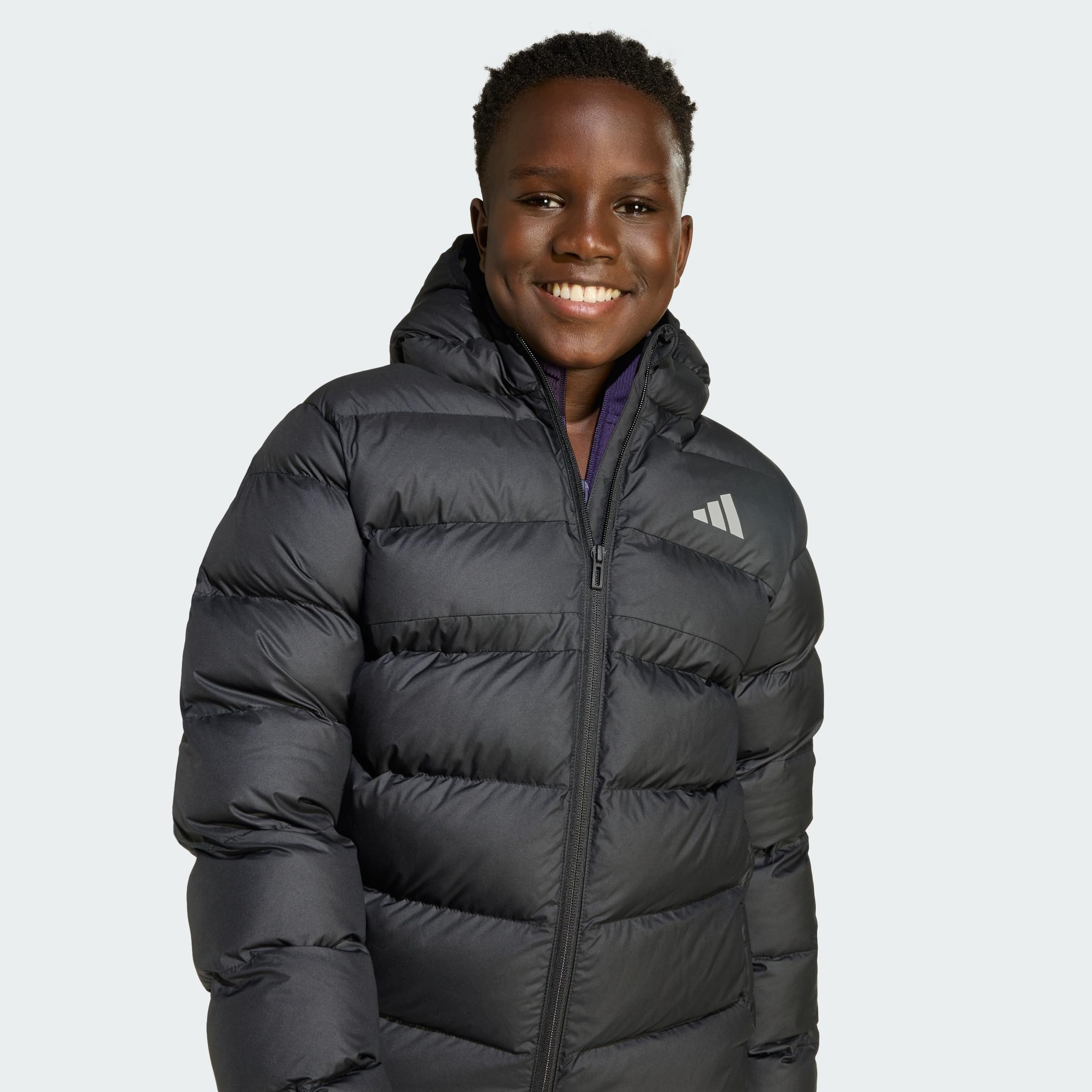 adidas Mixte enfant SYNTHETIC DOWN JACKET, Black/Black/White, 15-16 Years