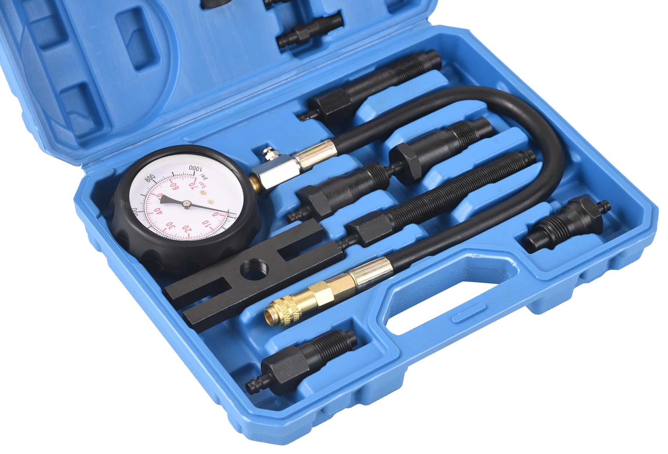 DHA Diesel Motor Comprobador de Compresión Medidor de Compresión Medidor de Presión de Compresión Schreiber Messgerät Diesel Motores Druckmanómetro Compresión Messgerat Compression Tester-satz 1000PSI