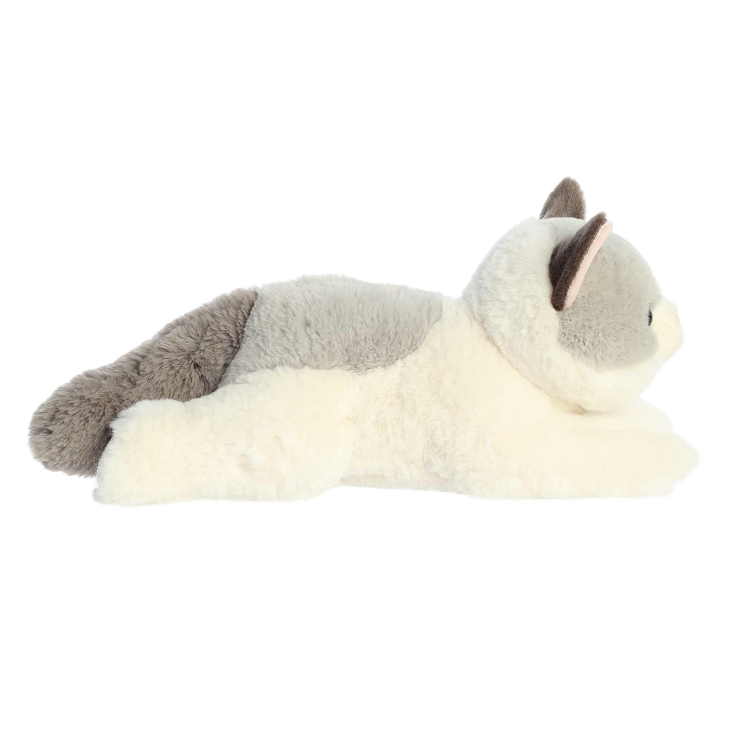 Aurora® Adorable Flopsie™ Nico Ragdoll - Animal de peluche, facilidad para jugar, compañeros intemporales, color blanco, 12 pulgadas