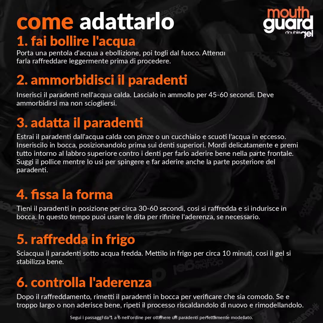 d3 Protector bucal deportivo [doble capa gel talla para adultos 12+] Protección bucal dientes para deportes de contacto Boxeo MMA Kickboxing Muay Thai Rugby Artes Marciales | Funda higiénica - 4