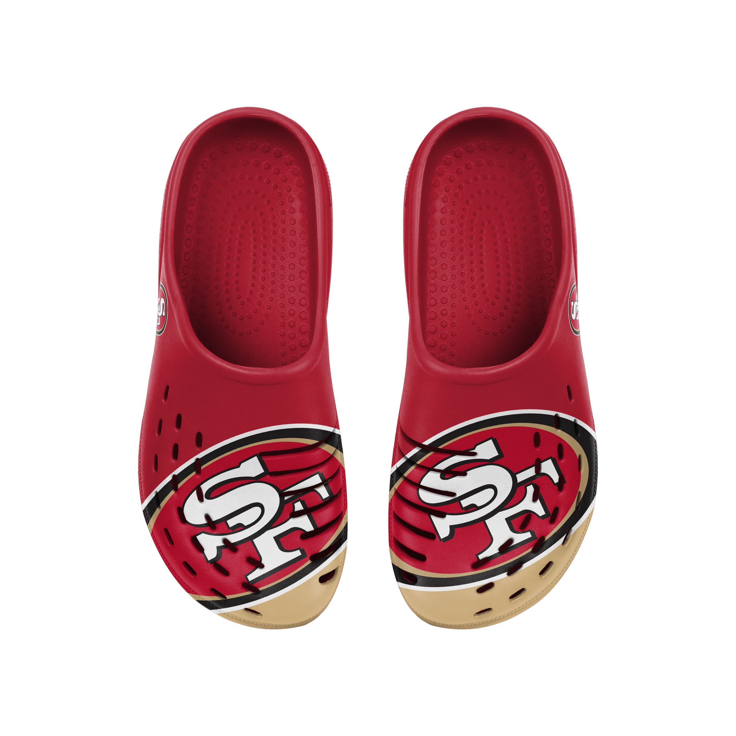 FOCO Herren NFL Team Garden Water Sandals Shoes Slipper Clogs, Colorblock Big Logo