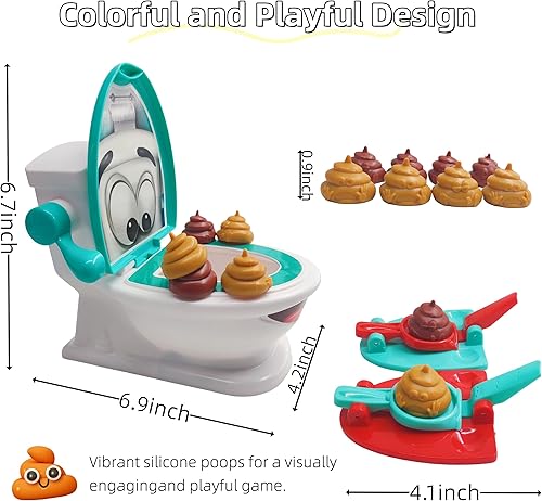 Miniatura 3 de Ybgocot Shoot The Poop Game,Poop Shoot para 4-12 niños,Juegos de mesa familiares de inodoro