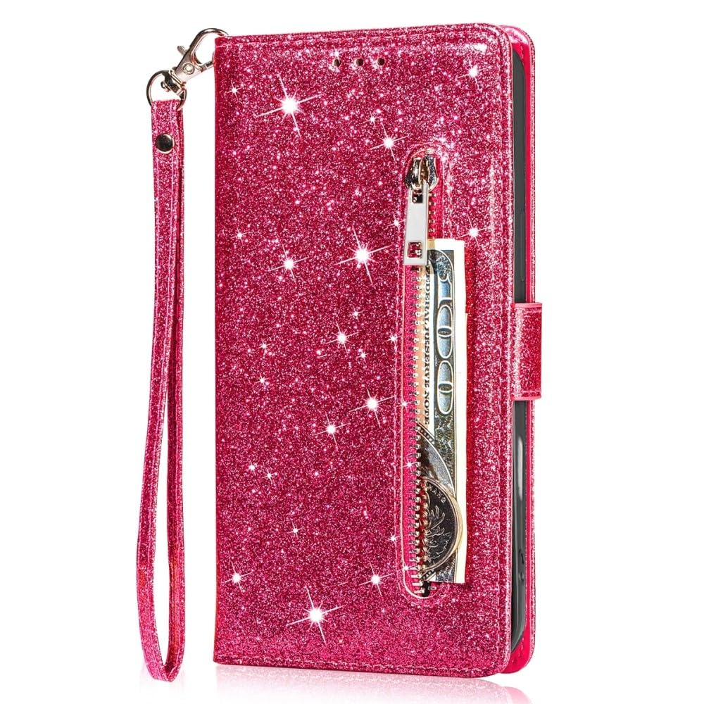 Protégez votre iPhone 12 Pro des rayures avec cet étui portefeuille rose zippé