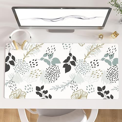 Miniatura 14 de QiyI - Alfombrilla grande para mouse, tapete extendido para escritorio, de piel sintética impermeable para juegos, protector de escritorio para