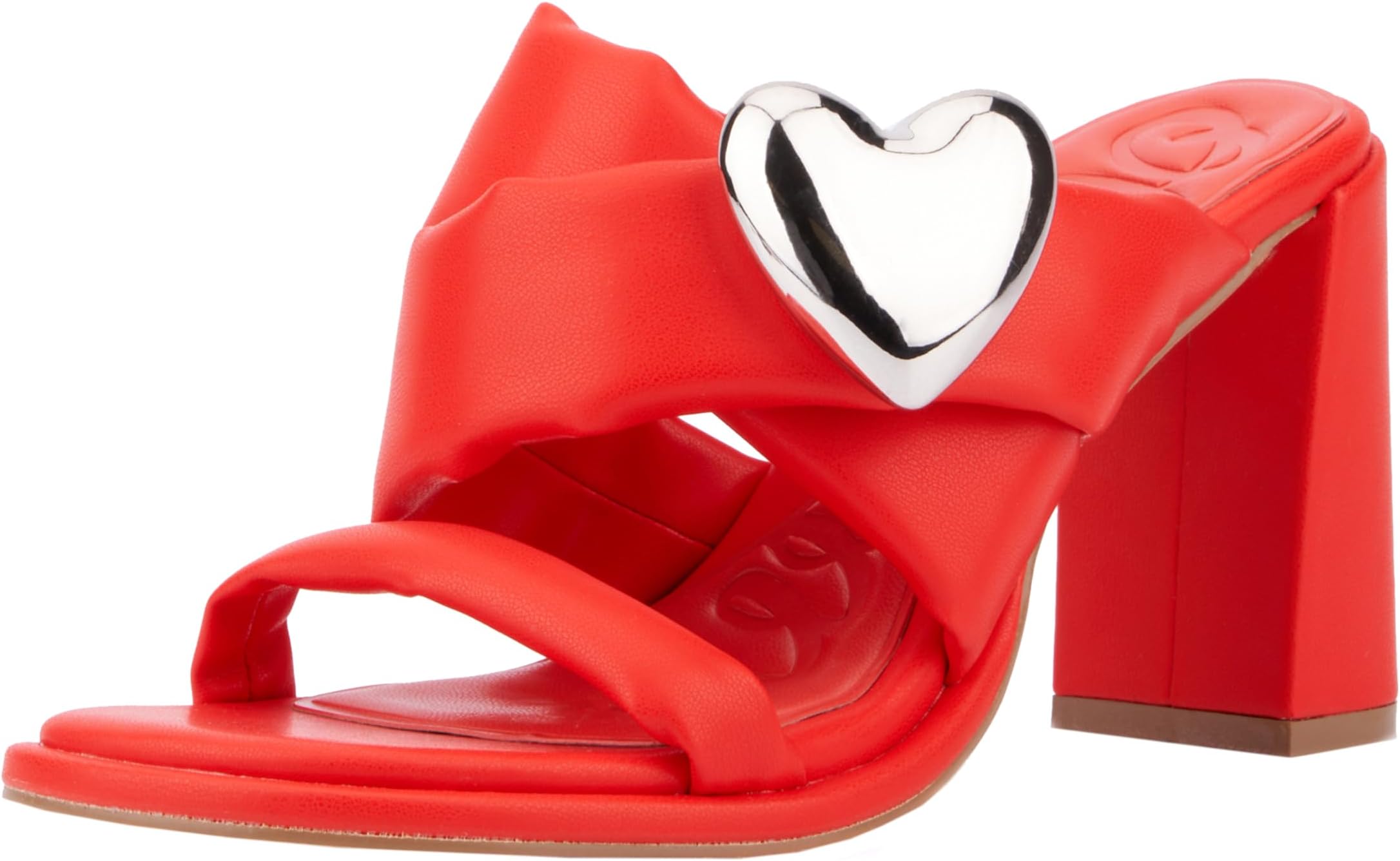 Olivia MillerWomen's Lovey Dovey, Heel Sandal, Slip On, Round Toe, Rubber Outsole