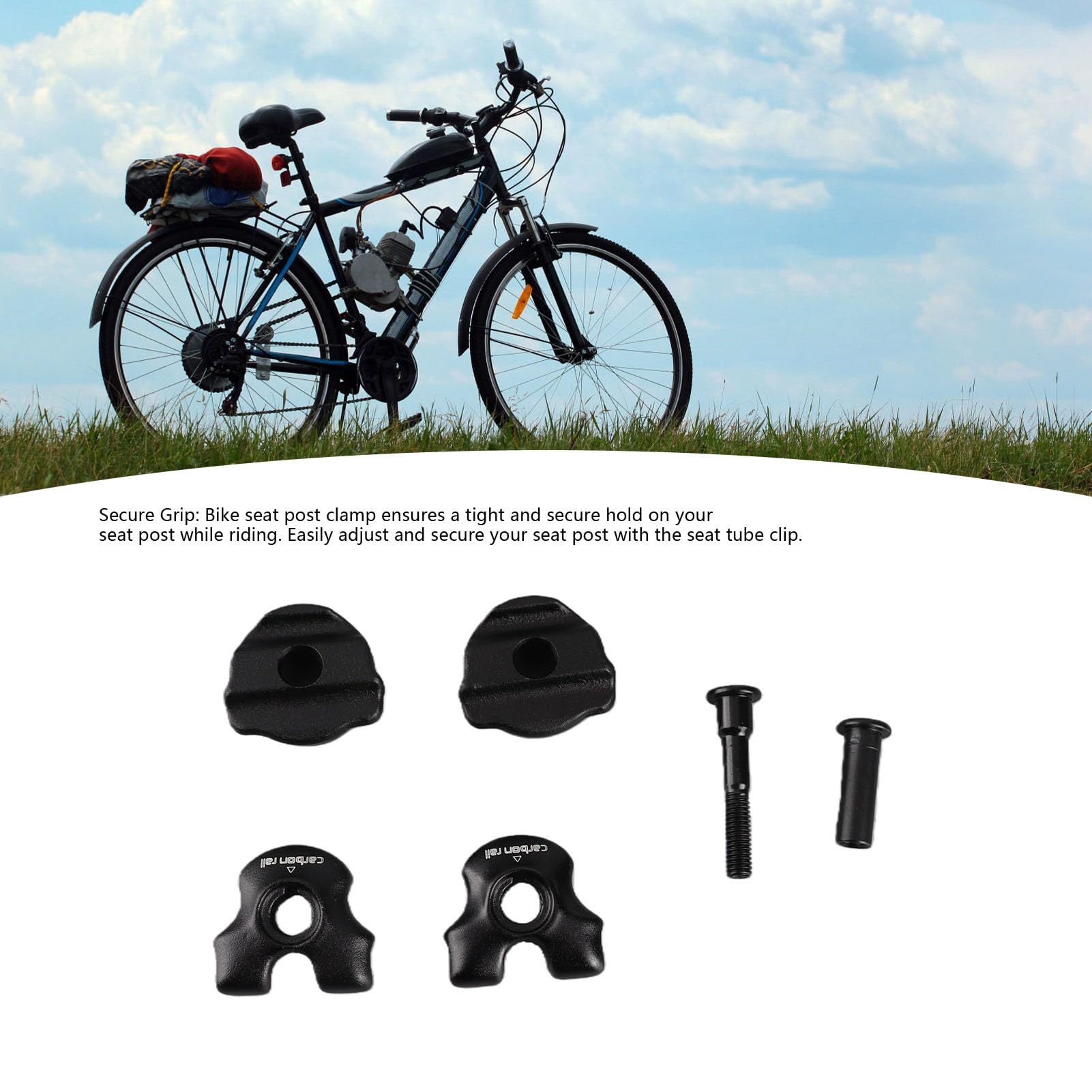 Reggisella, Senza Strumenti, Morsetto in Acciaio Inossidabile Antiruggine Compatibile 7x9 mm for Bici da Corsa Gravel Outdoor Viaggi