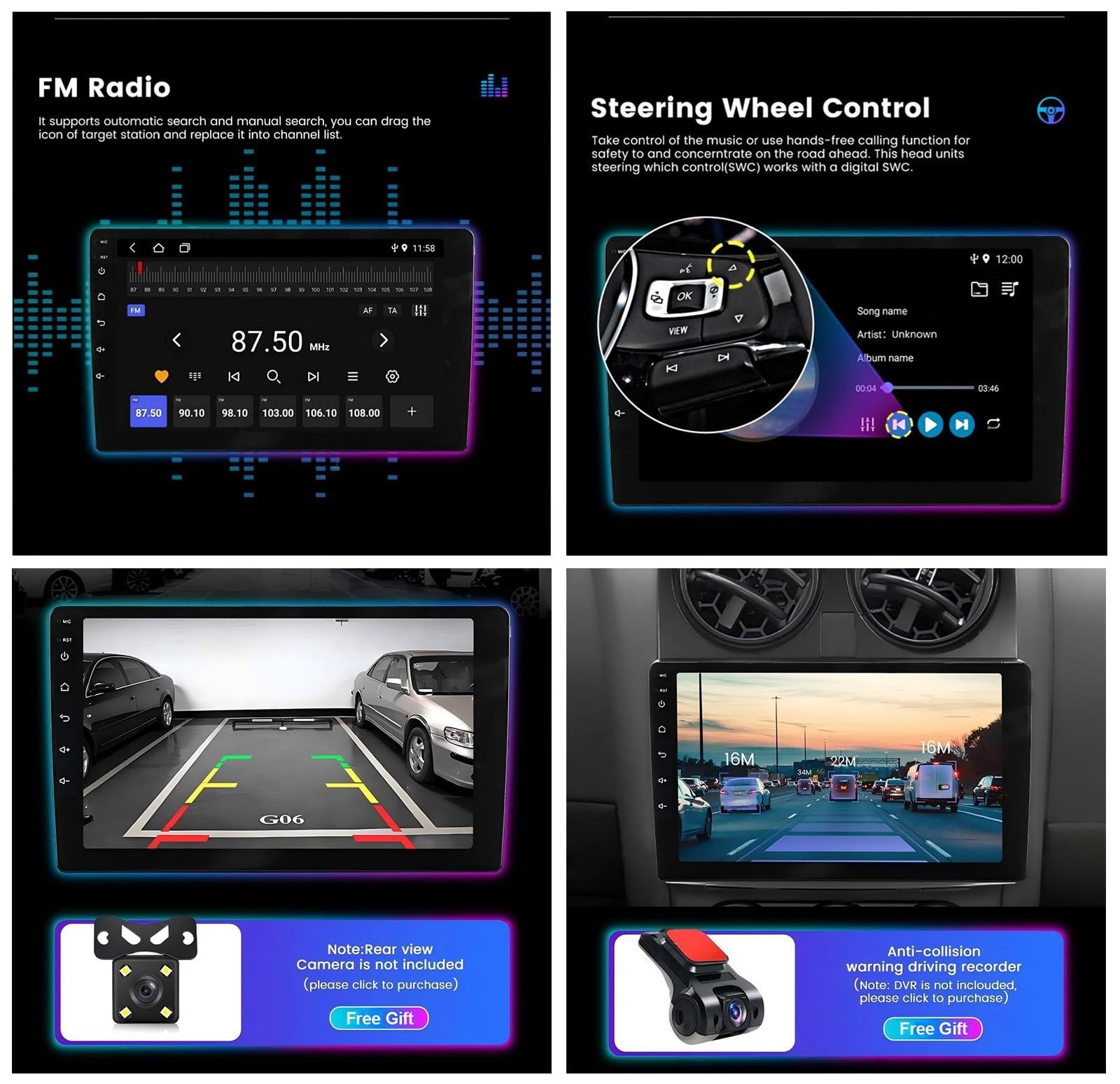 Autoradio 2DIN 9.5 Pollici Android 15 per Renault Clio 3 2005-2014