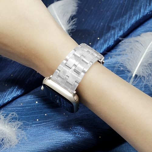 Miniatura 158 de Lightweight Resin Band For Apple Watch Series 11 10 SE 9 8 7 6 5 4 3 2 1 Ultra 3 2, Fashion Adjustable Replacement Strap for iWatch Bands 38mm 40mm
