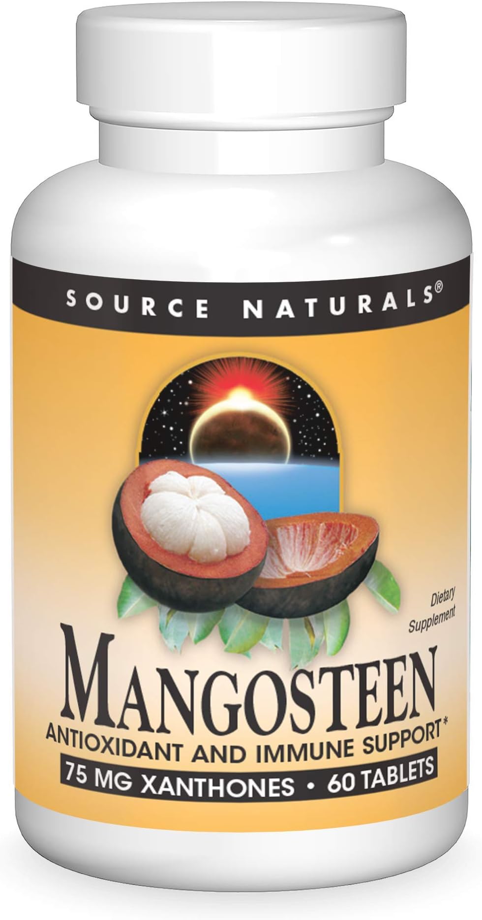 Mangosteen, Antioxidant and Immune Support*, 75 mg Xanthones - 60 Tablets
