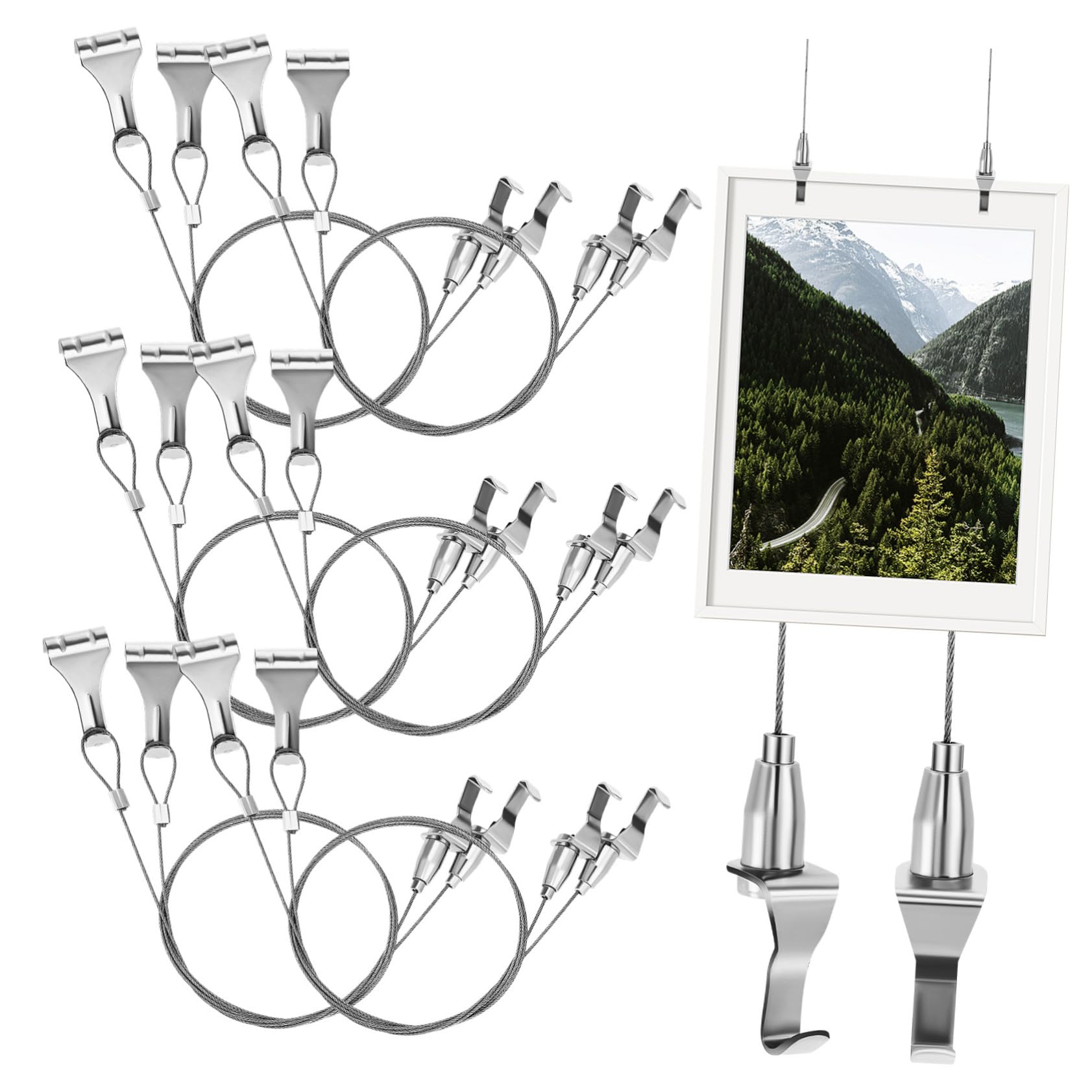 Accrocher tableaux TEHAUX sans abîmer les murs kit acier inoxydable
