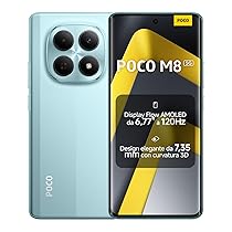 Xiaomi POCO M8 5G, Smartphone 8+256GB, Display AMOLED FIoW 6,77″ 120Hz, Snapdragon® 6 Gen 3, Doppia fotocamera AI 50MP, Design curvo 3D da 7,35 mm, Verde, Garanzia 2 anni, Caricatore non incluso