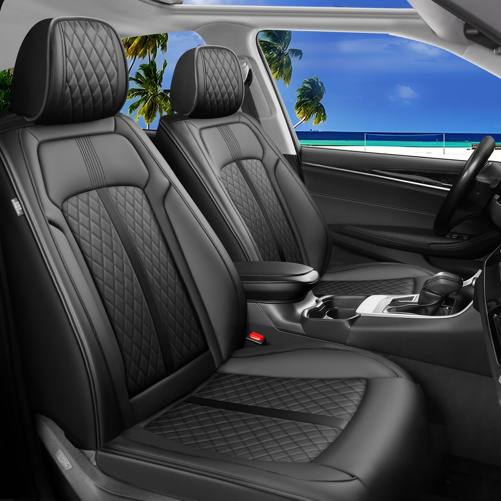 FiveFox Forester Front Seat Covers (Black)