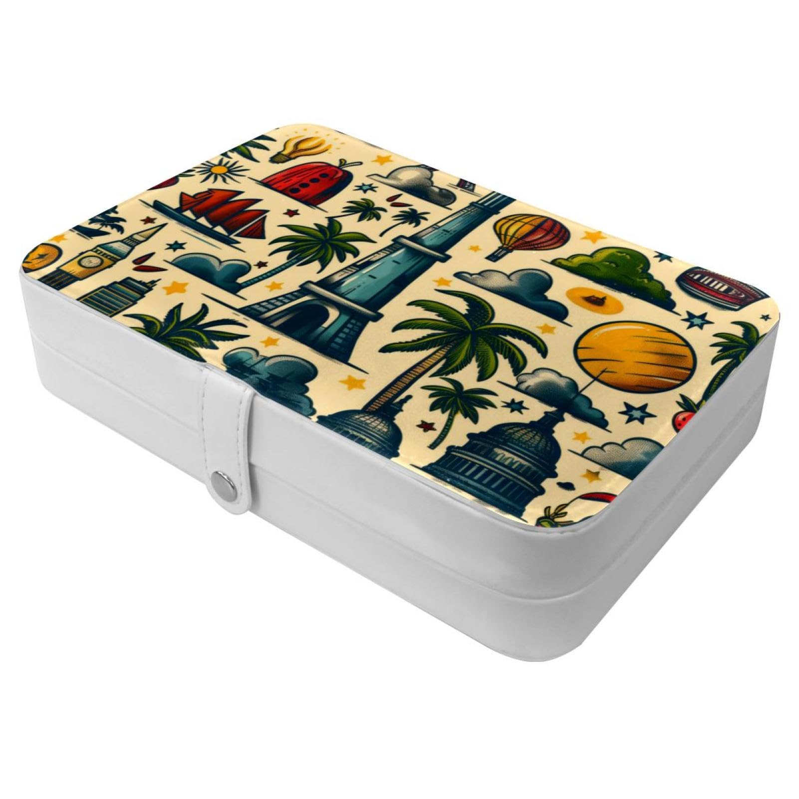 Boîte à bijoux pour femmes idéale en voyage pour organiser bagues et boucles