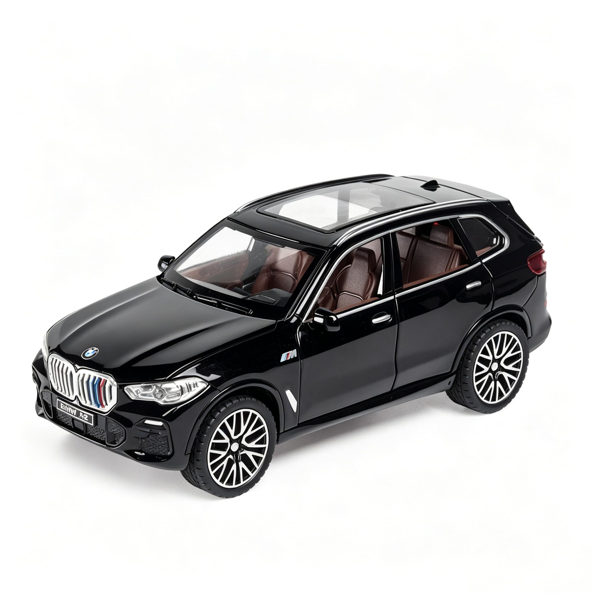 TGRCM-CZ 1/32 X5 SUV Modellauto Spielzeug, Druckguss Legierung Pull Back Auto Modell mit Licht und Sound Spielzeugfahrzeuge für Kinder Schwarz