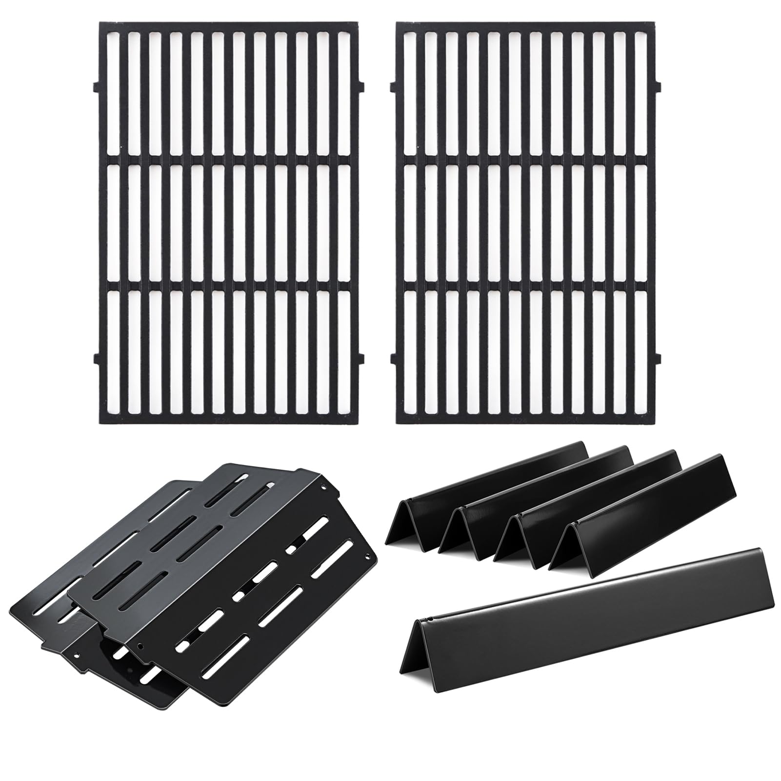 Genesis 7524 Grates 65505 Heat Deflectors 7620 Flavorizer Bars Grill Replacement Parts for Weber Genesis Parts 300 Series with Front Control Knob 7621 E-310 E-320 E-330 S-310 S320 S-330 EP-310 EP-320