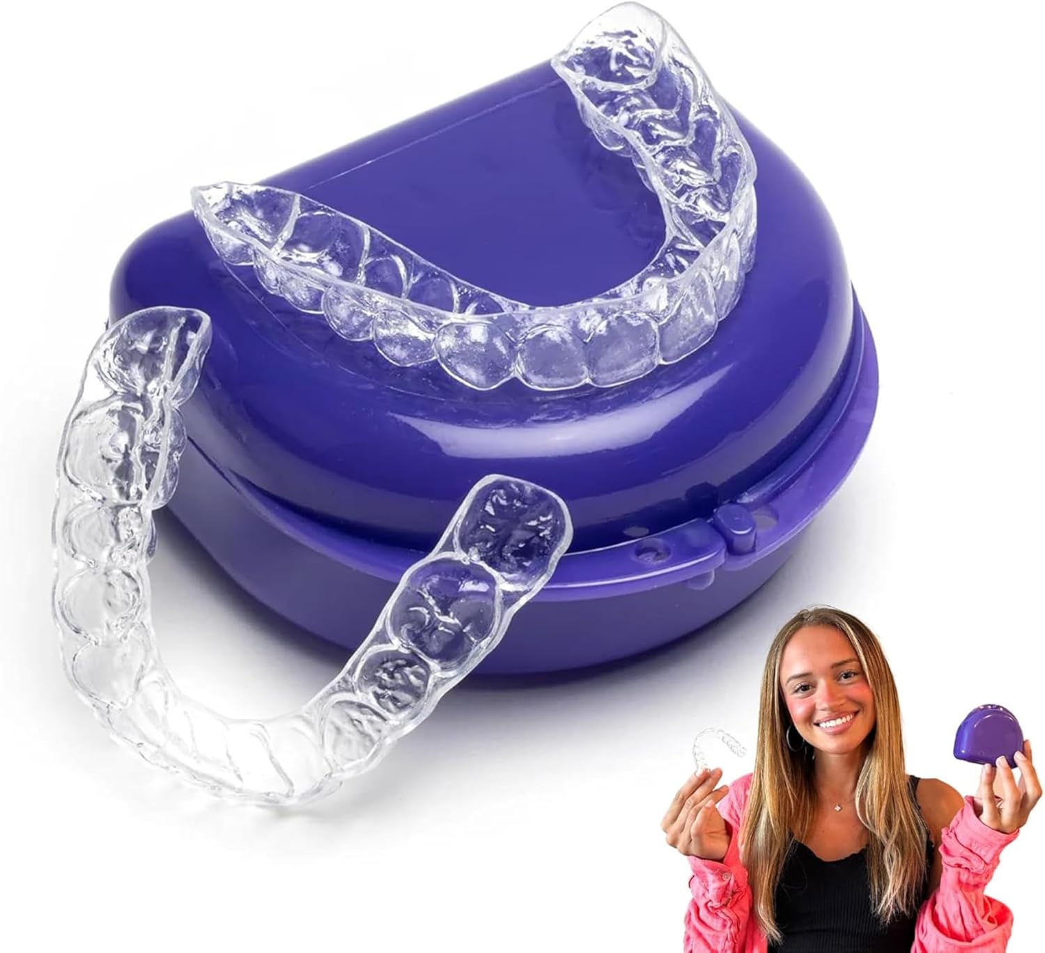 Custom Clear Dental Retainers Made in The USA Ortho Lab | at Home Kit for Perfect Custom Fit Great for Replacement Retainers Fast Turnaround Time (Upper & Lower Set)