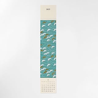 バナーカレンダー 2025 和紙友禅 荒波に鶴