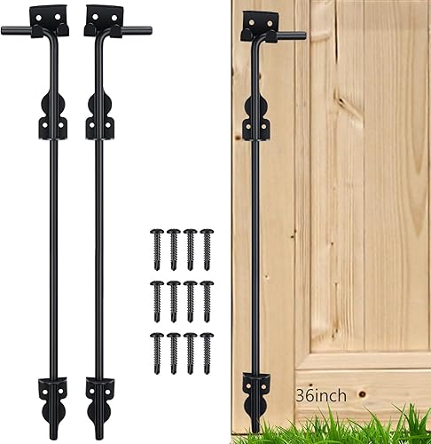 Miniatura 8 de Zonon 2 piezas de pernos de caña resistentes para puerta de caída, herrajes para puerta de tierra, tope de puerta, pasador de caída para vallas de