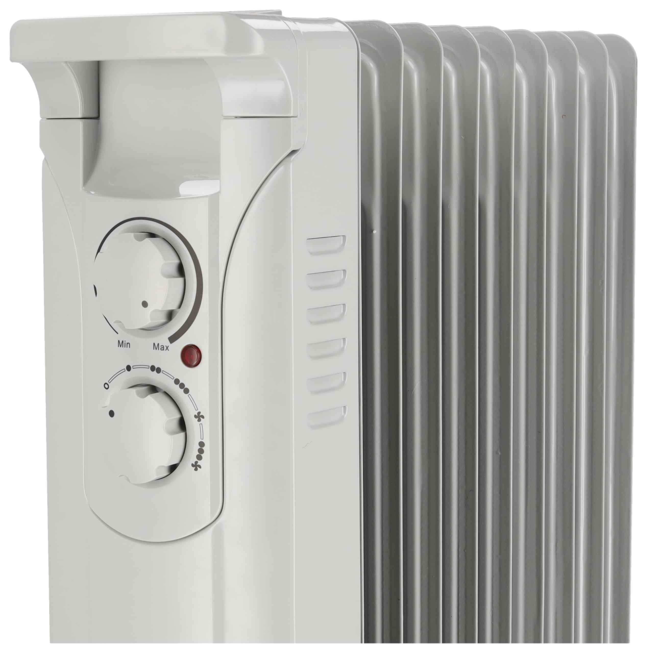 Ölradiator mit Lüftung DESCON 2000 W + 400 W, Heizgerät zur Zusatzbeheizung, Thermostat, Temperaturregelung, Lüfter, Transportrollen, Kipp- und Überhitzungsschutz