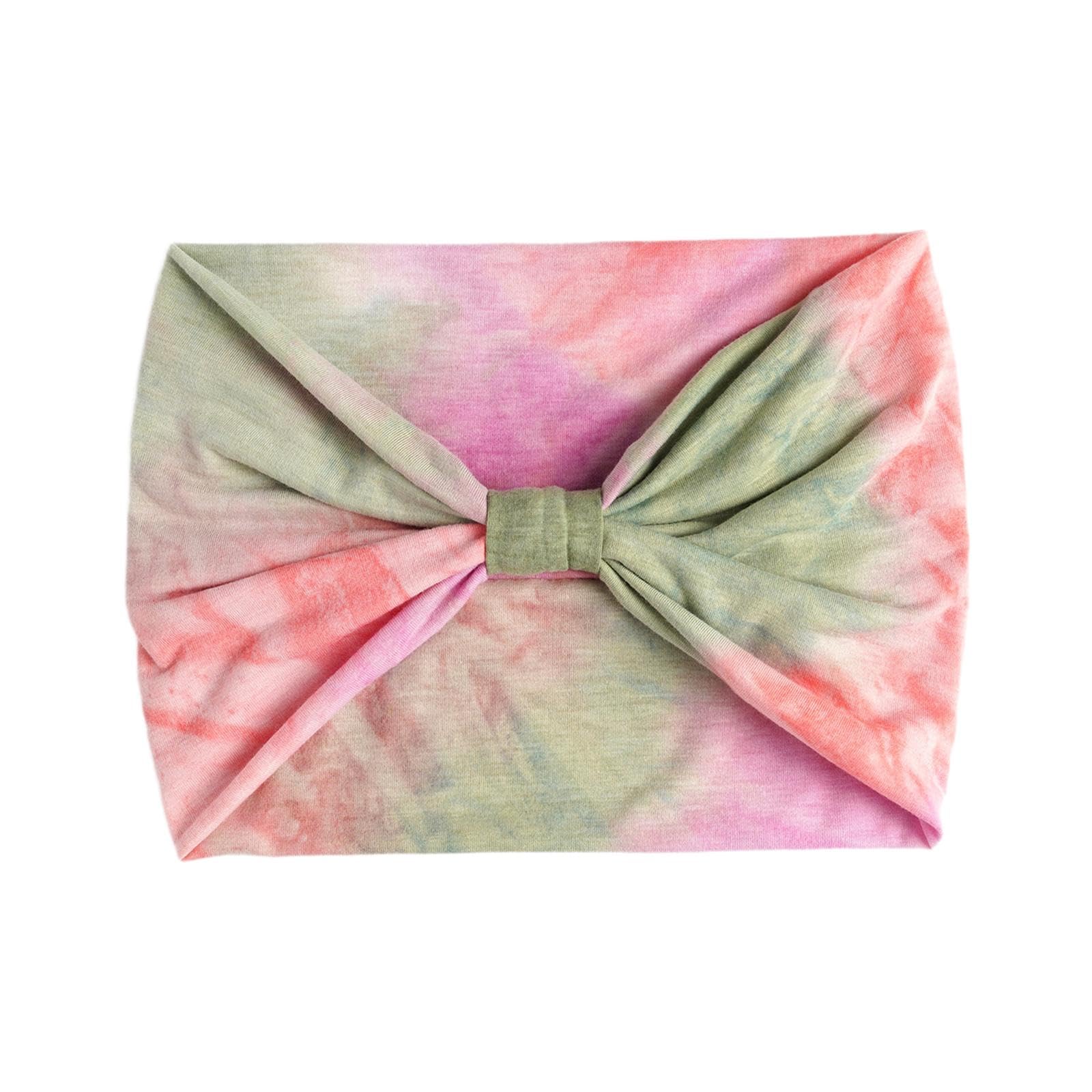 calandis Women Wide Headband Tie Dye Head Scarf Sweat Absorbent Soft Stretchy Bandana Style C | Hair Accessories | Womens Accessories-picture-32