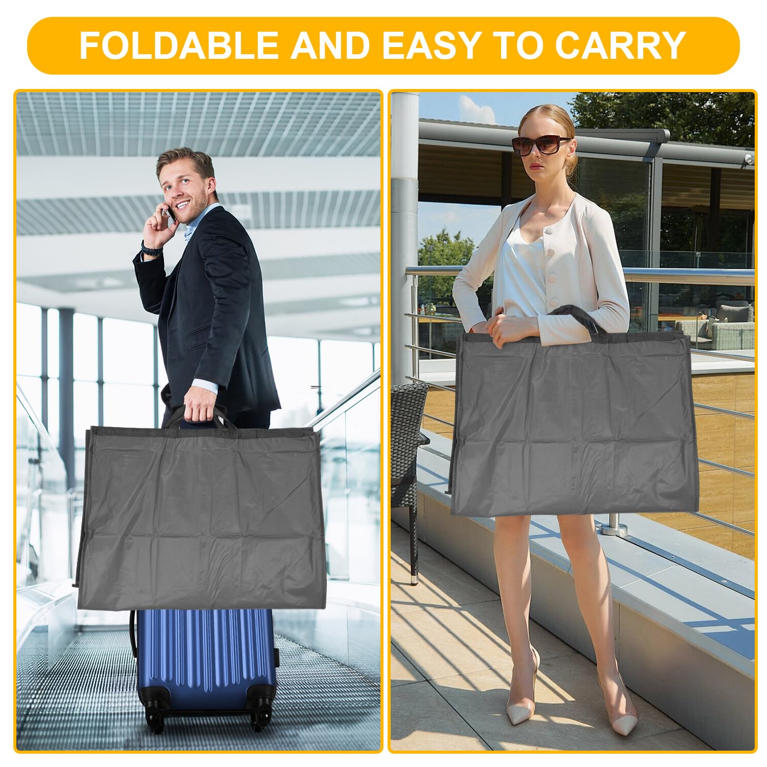 Borsa Porta Abiti Lunga 180x60 Cm Con Finestra Trasparente – Copriabiti Antipolvere Pieghevole Con Custodia Scarpe Inclusa