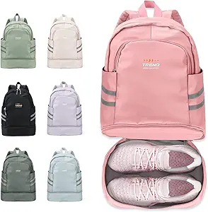 coofay Gym Backpack For Women Waterproof Sports Backpack With Shoe Compartment Lightweight Travel Backpacks Small Gym Bag Dance Volleyball Backpacks