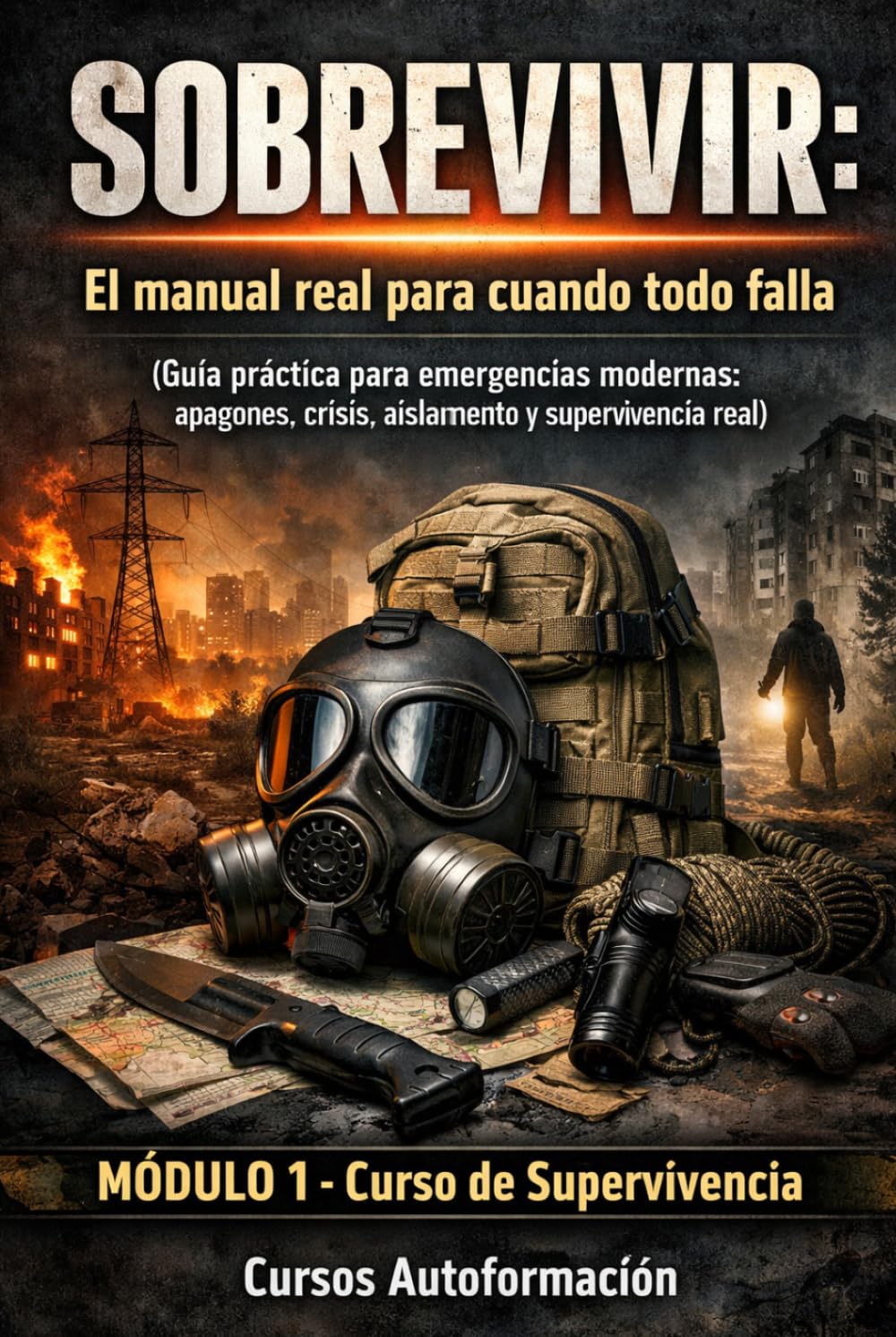 SOBREVIVIR: El manual real para cuando todo falla (Guía práctica para emergencias modernas: apagones, crisis, aislamiento y supervivencia real): Curso de Supervivencia (MÓDULO 1)