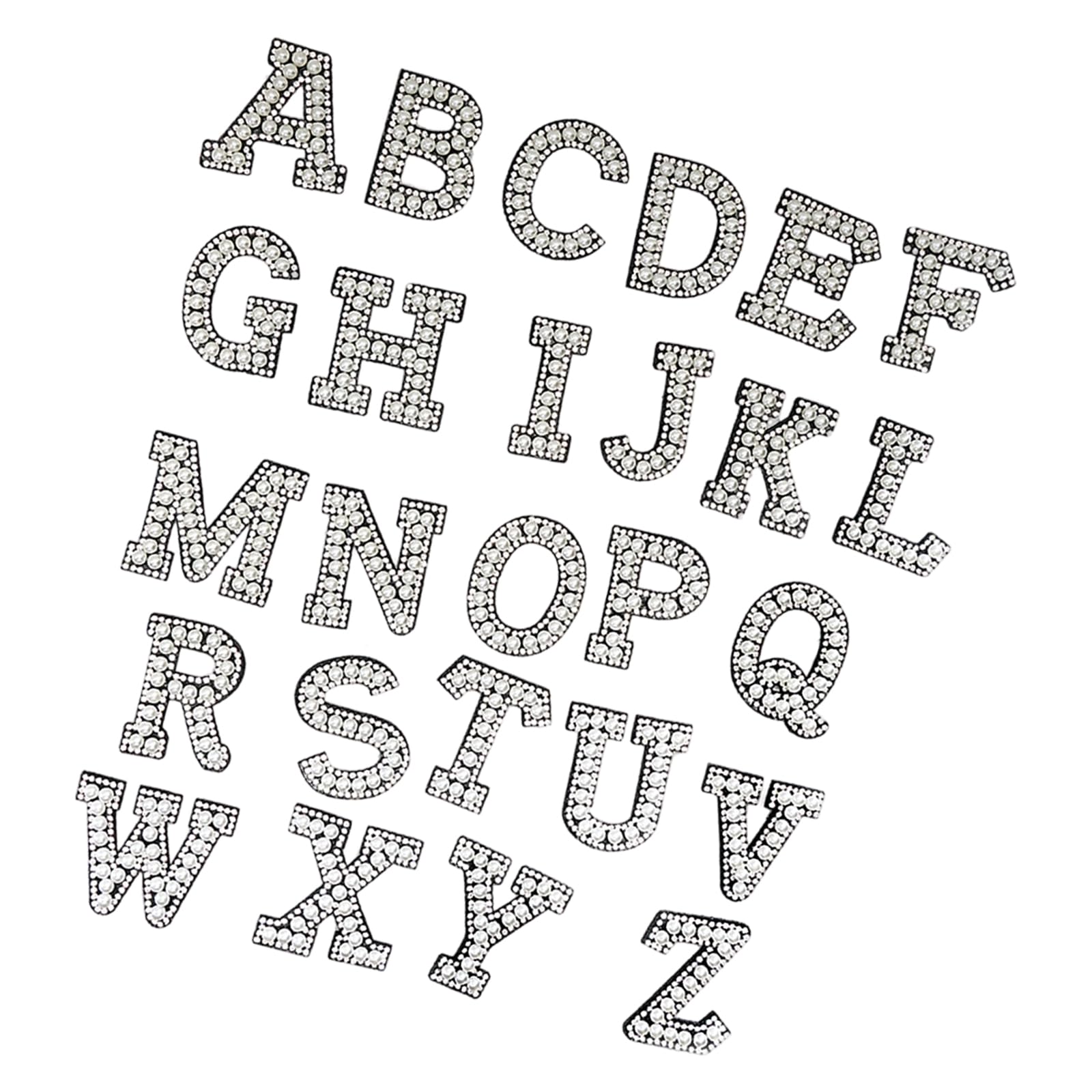 Ekoama Adhesive Letter With Imitation Pearls And Rhinestones For Clothing And Accessories