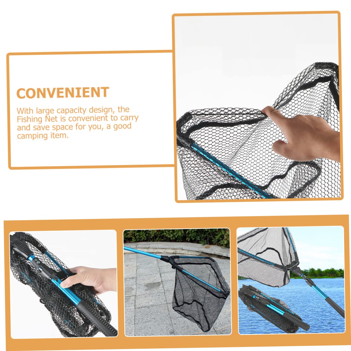 Pesca Telescópica Plegable de Aluminio para de Peces Herramienta de Pesca Portátil para Mar y
